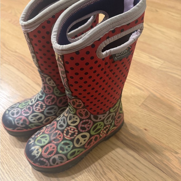 Bogs Other - Bogs Kids' Red and Black Peace Rain/Winter Boots